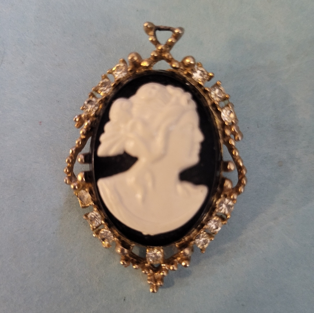 Pretty Vintage Cameo Pin/Pendant #1169-500